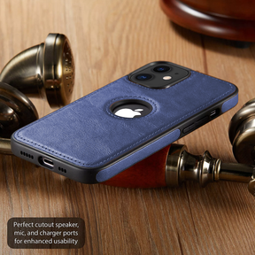 IPHONE 12 5G Drop Protection | Raised Camera Edges Protective Back Leather Case