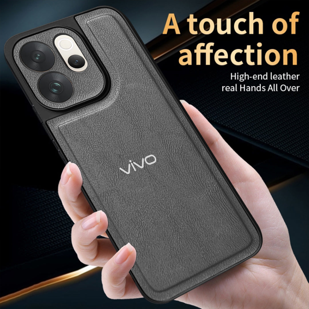 VIVO V70 5G Silicone Leather Back Cover - High Quality Protective Camera Lens Shield Case