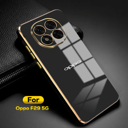 OPPO F29 5G ULTRA-SHINE GOLD ELECTROPLATED LUXURIOUS  BACK CASE WITH CAMERA PROTECTION
