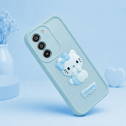 Samsung Galaxy S21 FE 5G Soft Silicone 3D Hello Kitty character design Back Case with Camera Protection