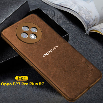 OPPO F27 PRO PLUS 5G Business Style PU LEATHER PROTECTIVE BACK CASE WITH CAMERA PROTECTION