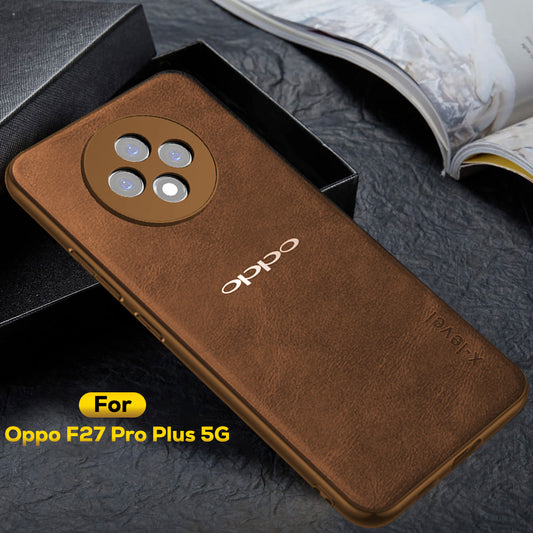 OPPO F27 PRO PLUS 5G Business Style PU LEATHER PROTECTIVE BACK CASE WITH CAMERA PROTECTION