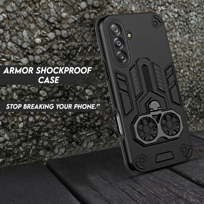Samsung Galaxy A17 5G Armor knight Series Camera Protection 2 in 1 Shockproof Phone Cover with Kickstand
