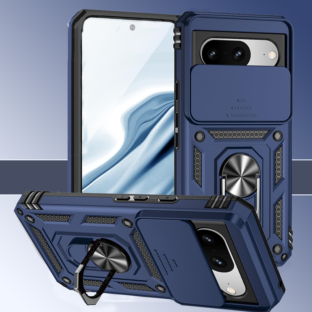 GOOGLE PIXEL 9/9PRO 5G Armor Military-grade Case With Sliding Camera Cover & 360 Kickstand