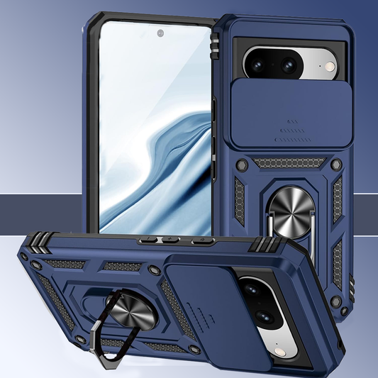 GOOGLE PIXEL 9/9PRO 5G Armor Military-grade Case With Sliding Camera Cover & 360 Kickstand