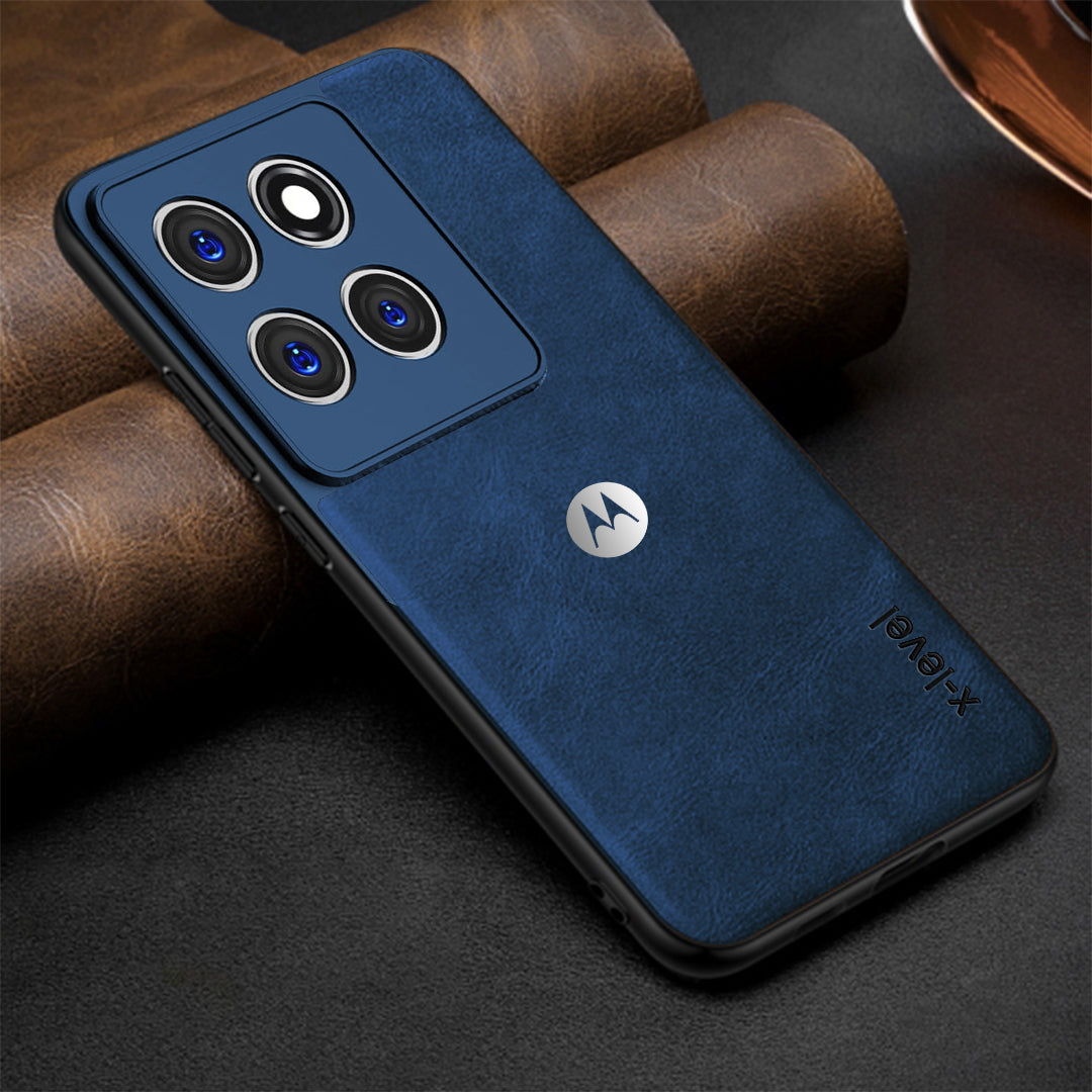 MOTOROLA EDGE 60 FUSION 5G  Business Style PU LEATHER PROTECTIVE BACK CASE WITH CAMERA PROTECTION