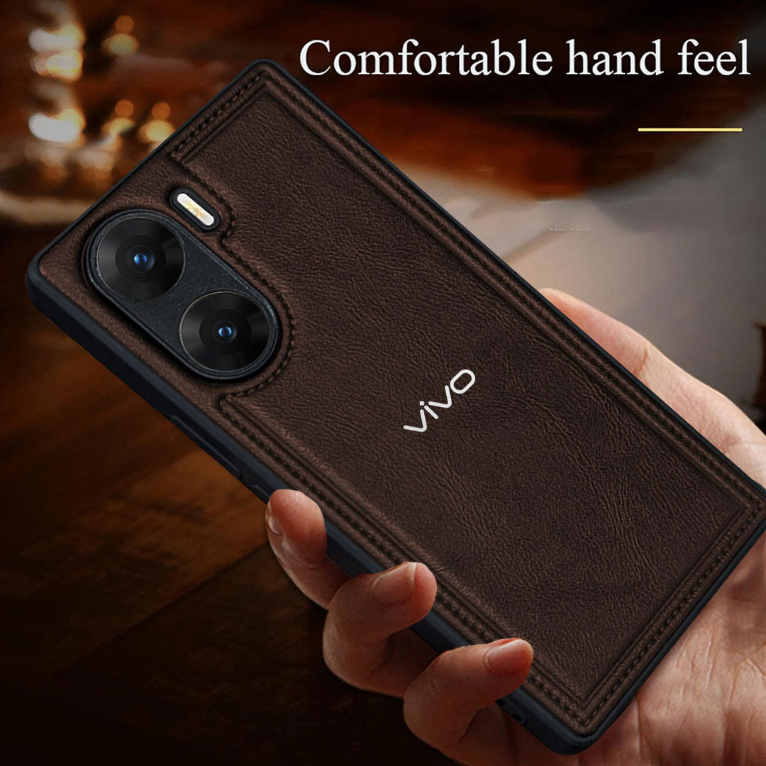 VIVO V29E 5G Vintage Leather Stitched Protective Back Case