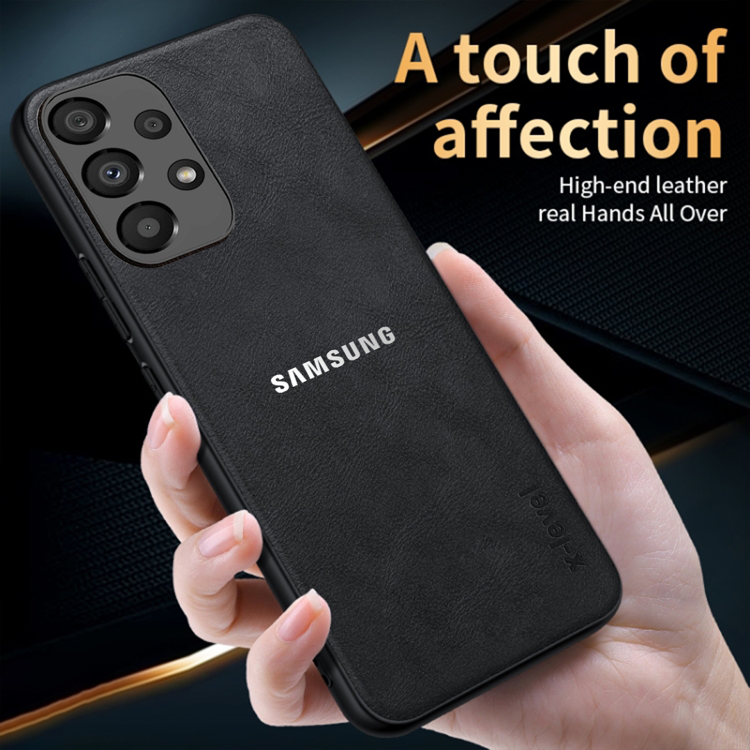 GALAXY A53 5G  Business Style PU LEATHER PROTECTIVE BACK CASE WITH CAMERA PROTECTION