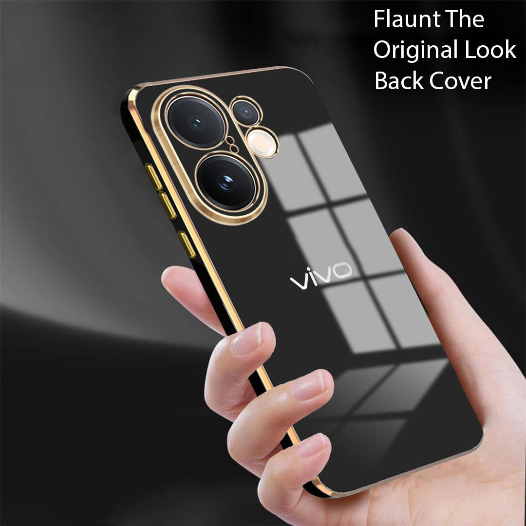 VIVO X200 FE 5G ULTRA-SHINE GOLD ELECTROPLATED LUXURIOUS  BACK CASE WITH CAMERA PROTECTION