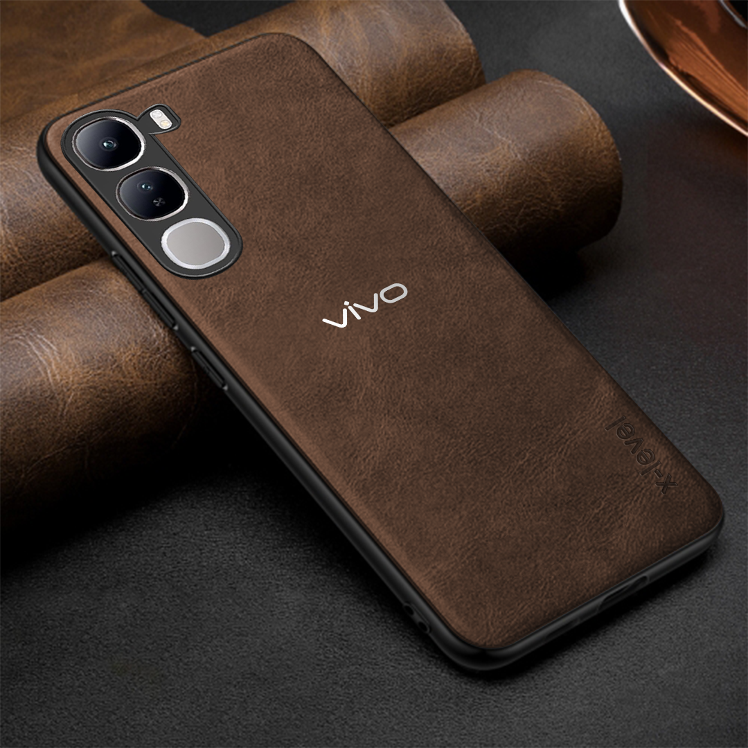 VIVO Y400 5G Business Style PU LEATHER PROTECTIVE BACK CASE WITH CAMERA PROTECTION