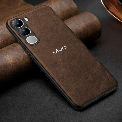 VIVO Y400 5G Business Style PU LEATHER PROTECTIVE BACK CASE WITH CAMERA PROTECTION