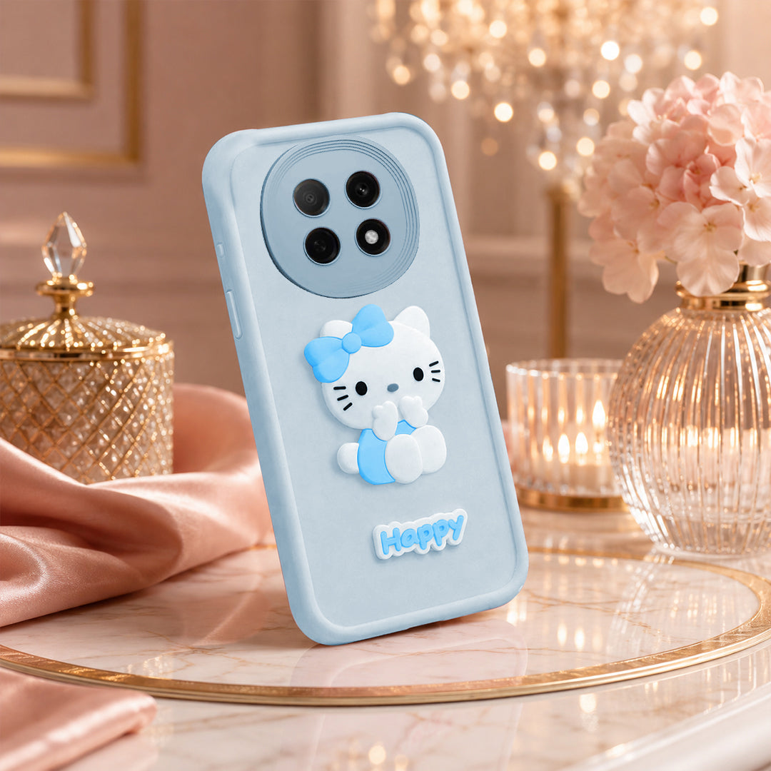 OPPO F29 5G Soft Silicone 3D Hello Kitty character design Back Case with Camera Protection