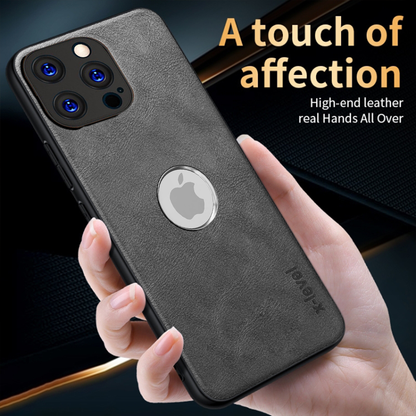 IPHONE 15 PRO MAX 5G Business Style PU LEATHER PROTECTIVE BACK CASE WITH CAMERA PROTECTION