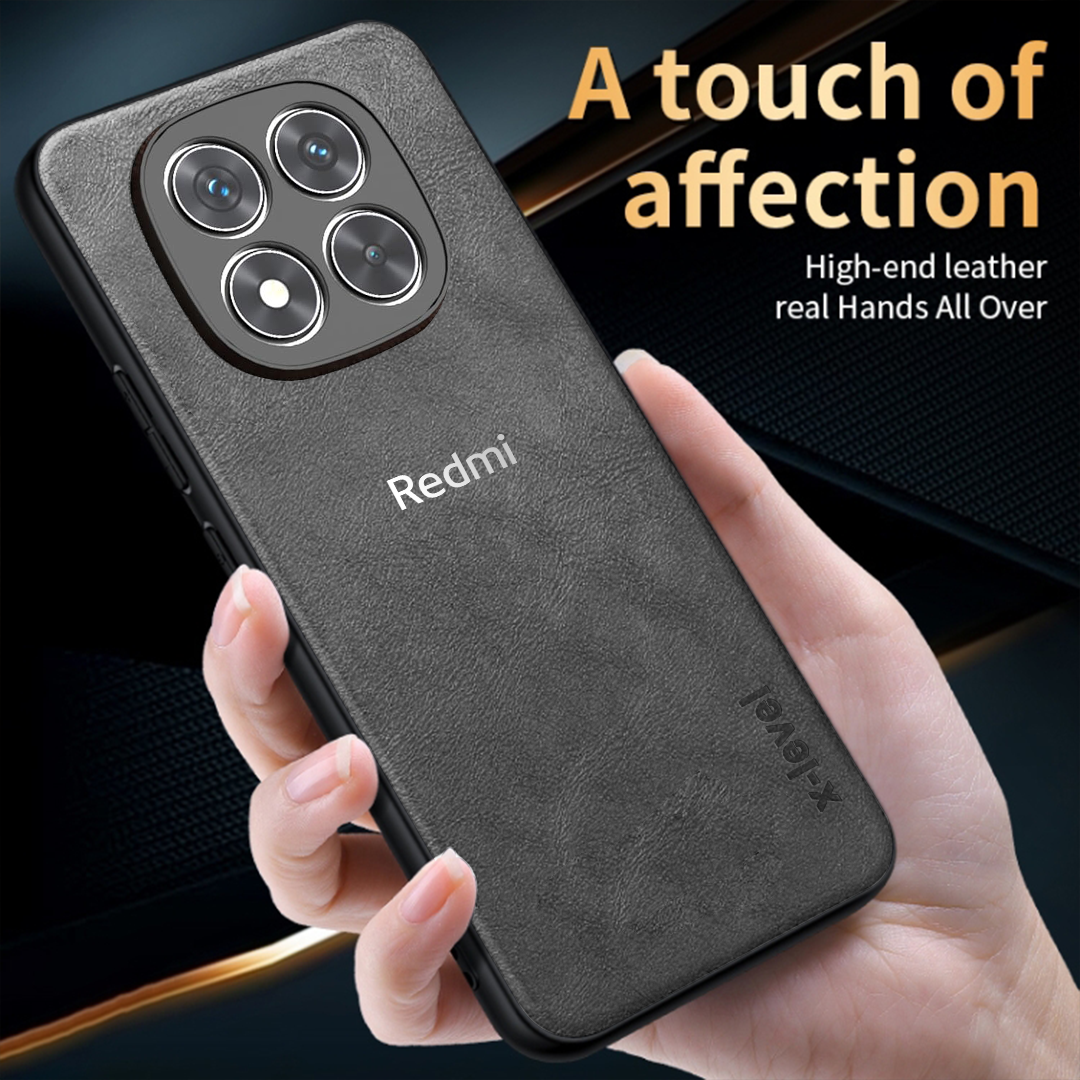 REDMI NOTE 14 PRO 5G Business Style PU LEATHER PROTECTIVE BACK CASE WITH CAMERA PROTECTION