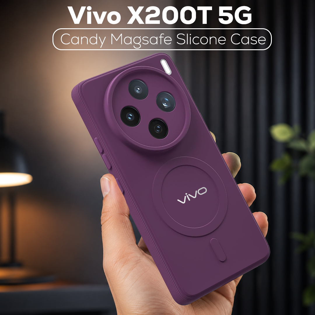 VIVO X200T 5G Candy Silicone Luxury Matte Back Cover with Camera  Protection