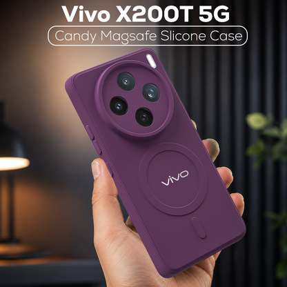 VIVO X200T 5G Candy Silicone Luxury Matte Back Cover with Camera  Protection