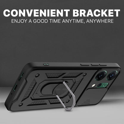 OPPO RENO 14 PRO 5G Armor Military-grade Case With Sliding Camera Cover & 360 Kickstand