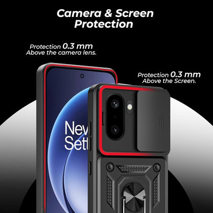 ONEPLUS 15r 5G Armor Military-grade Case With Sliding Camera Cover & 360 Kickstand