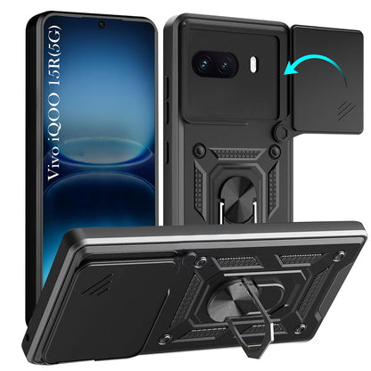 iQOO 15R 5G Armor Military-grade Case With Sliding Camera Cover & 360 Kickstand