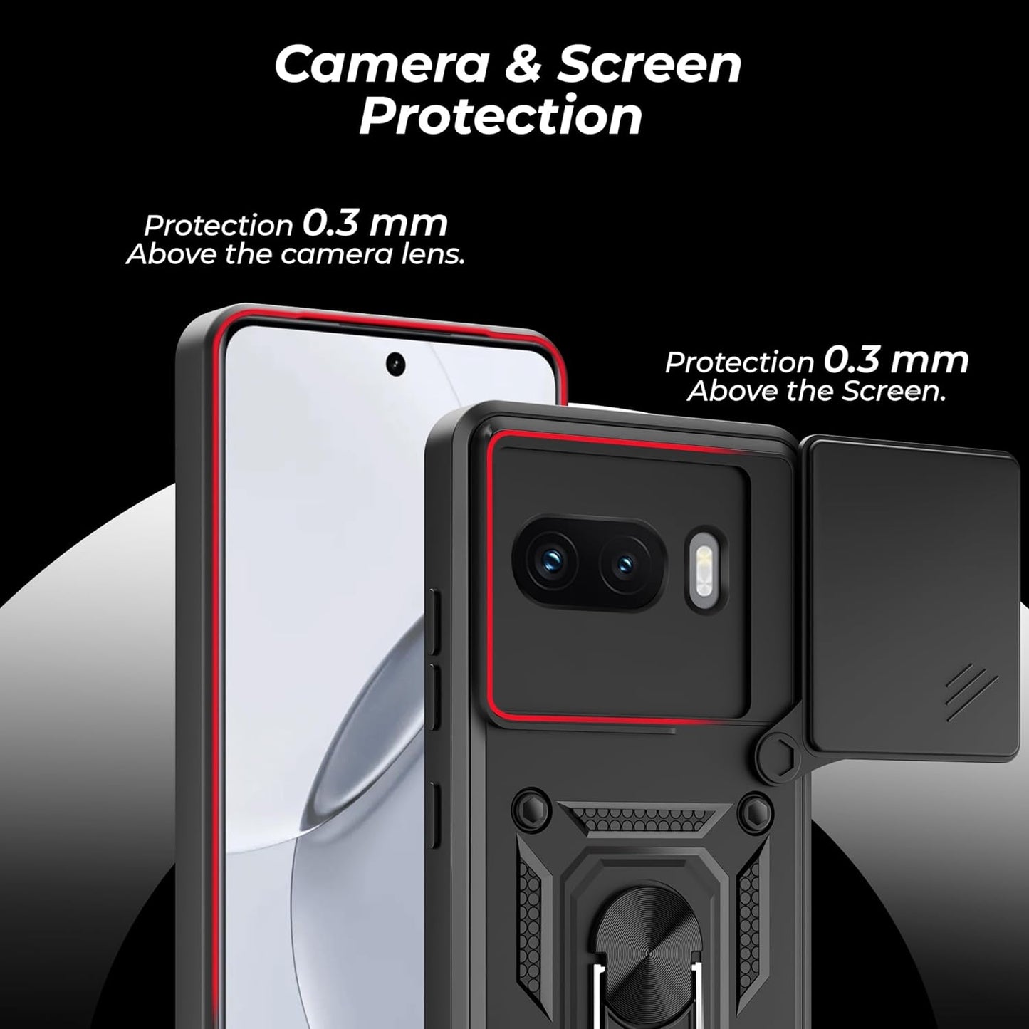 iQOO 15R 5G Armor Military-grade Case With Sliding Camera Cover & 360 Kickstand