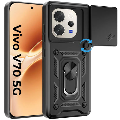 VIVO V70 5G Armor Military-grade Case With Sliding Camera Cover & 360 Kickstand