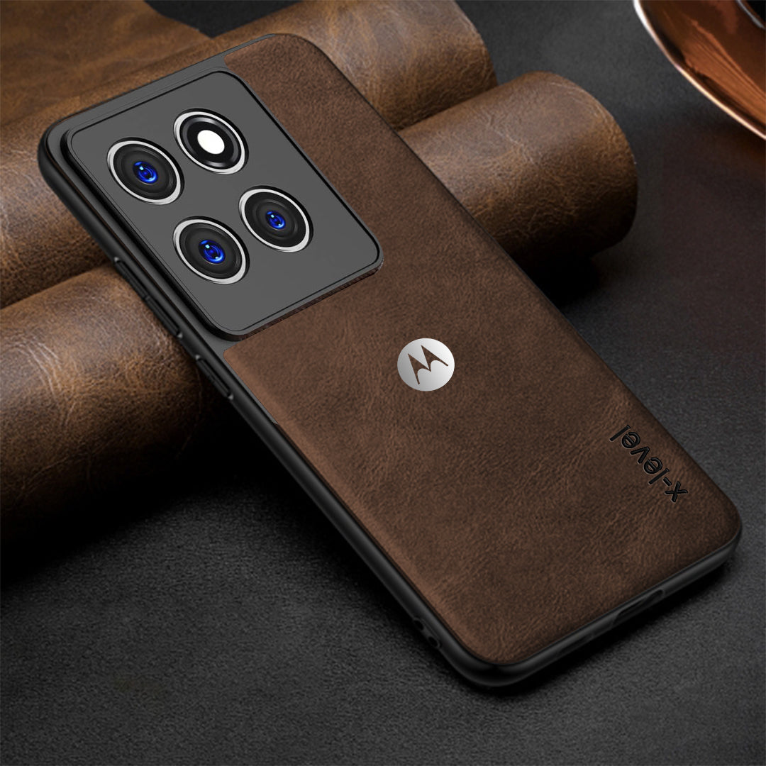 MOTOROLA EDGE 60 FUSION 5G  Business Style PU LEATHER PROTECTIVE BACK CASE WITH CAMERA PROTECTION