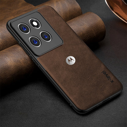 MOTOROLA EDGE 60 FUSION 5G  Business Style PU LEATHER PROTECTIVE BACK CASE WITH CAMERA PROTECTION