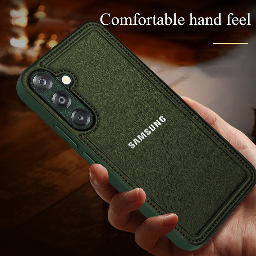 Samsung Galaxy A16 5G Vintage Leather Stitched Protective Back Case