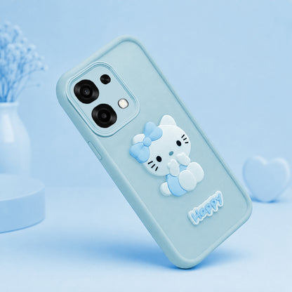 VIVO Y51 PRO 5G Soft Silicone 3D Hello Kitty character design Back Case with Camera Protection