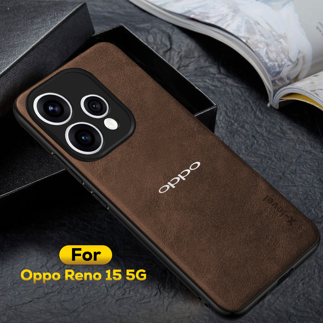OPPO RENO 15 5G Business Style PU LEATHER PROTECTIVE BACK CASE WITH CAMERA PROTECTION