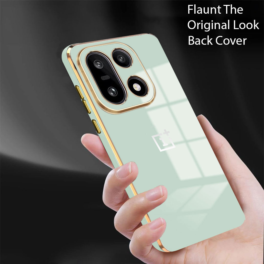 ONEPLUS 15 5G ULTRA-SHINE GOLD ELECTROPLATED LUXURIOUS  BACK CASE WITH CAMERA PROTECTION
