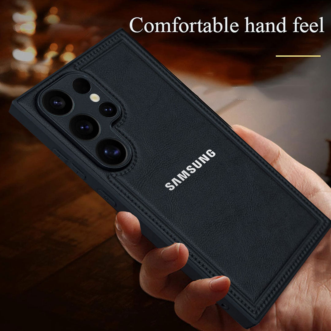 Samsung Galaxy S23 ULTRA 5G Vintage Leather Stitched Protective Back Case