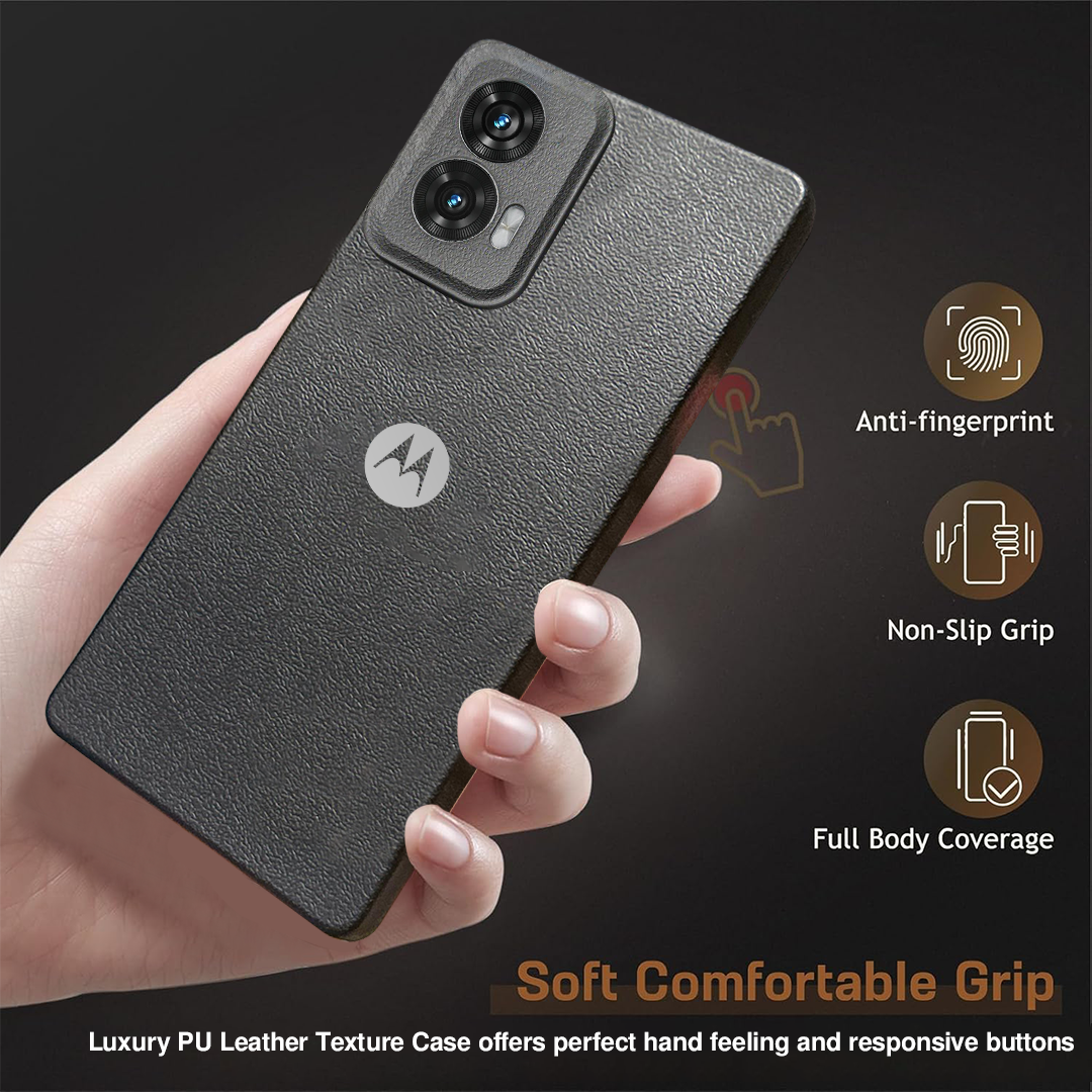MOTO EDGE 50 FUSION 5G Solid Color Leather Texture Matte Phone Back Case