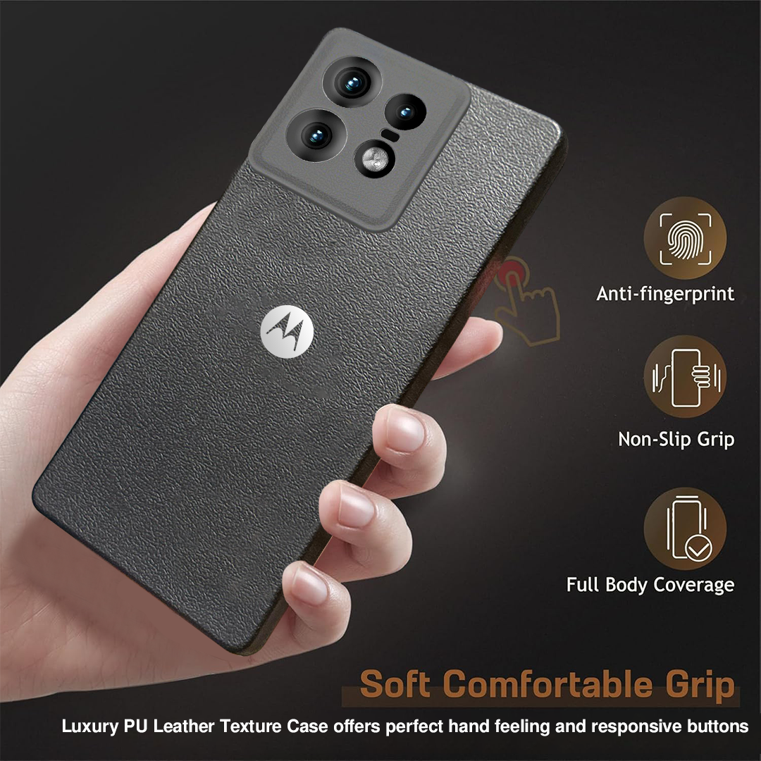 MOTO EDGE 50 PRO 5G Solid Color Leather Texture Matte Phone Back Case