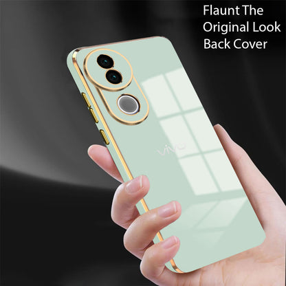 VIVO V50e 5G ULTRA-SHINE GOLD ELECTROPLATED LUXURIOUS  BACK CASE WITH CAMERA PROTECTION