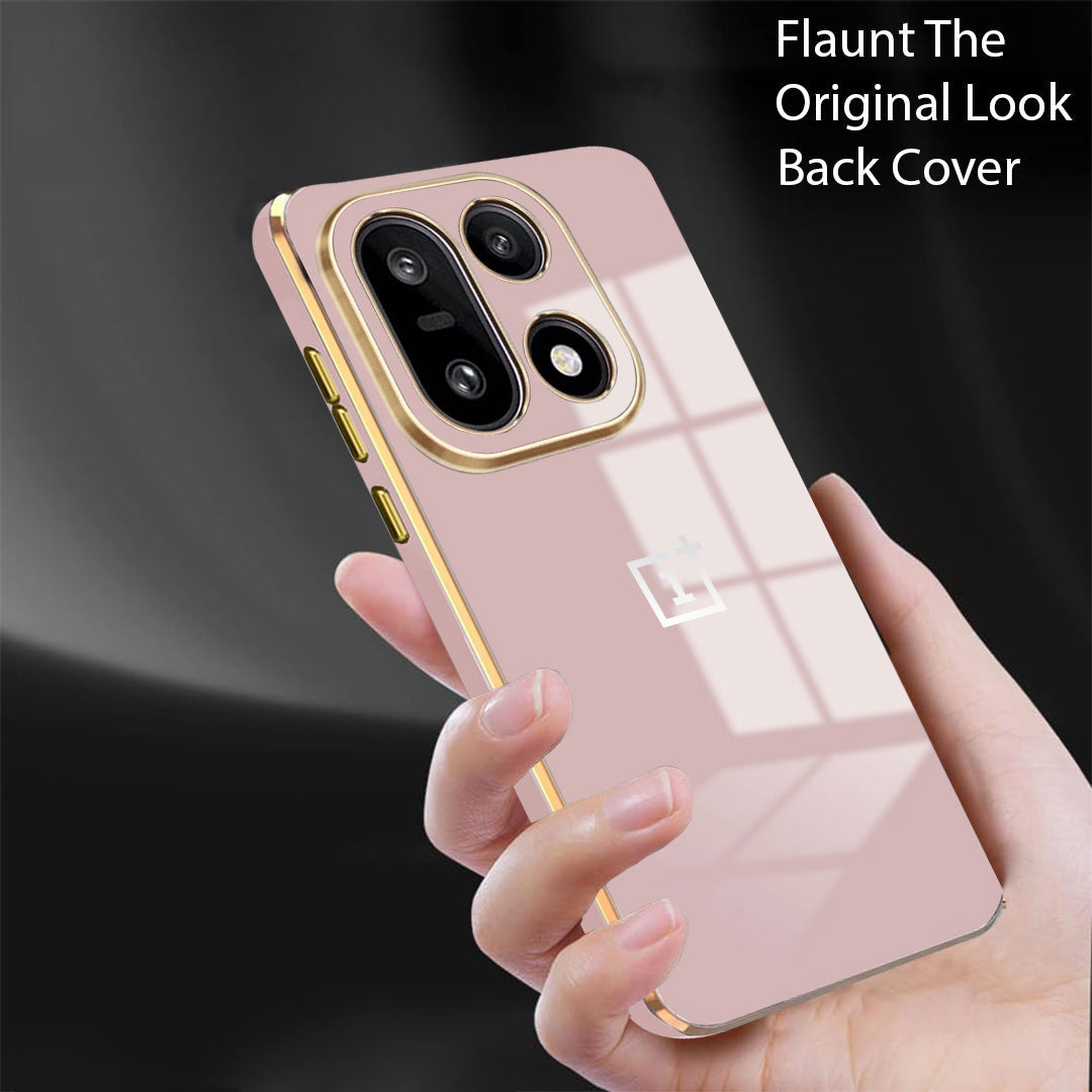 ONEPLUS 15 5G ULTRA-SHINE GOLD ELECTROPLATED LUXURIOUS  BACK CASE WITH CAMERA PROTECTION