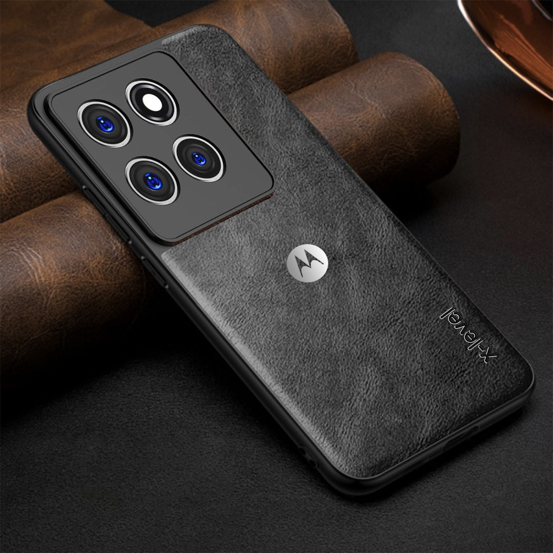 MOTOROLA EDGE 60 FUSION 5G  Business Style PU LEATHER PROTECTIVE BACK CASE WITH CAMERA PROTECTION