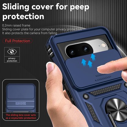 GOOGLE PIXEL 9/9PRO 5G Armor Military-grade Case With Sliding Camera Cover & 360 Kickstand