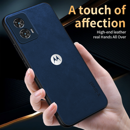 MOTO EDGE 50 FUSION 5G  Business Style PU LEATHER PROTECTIVE BACK CASE WITH CAMERA PROTECTION