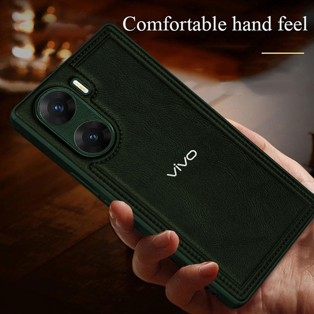 VIVO V29E 5G Vintage Leather Stitched Protective Back Case