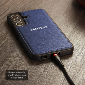 Galaxy S23 FE 5G Drop Protection | Raised Camera Edges Protective Back Leather Case