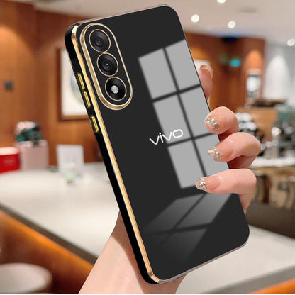 VIVO V70 FE 5G ULTRA-SHINE GOLD ELECTROPLATED LUXURIOUS  BACK CASE WITH CAMERA PROTECTION