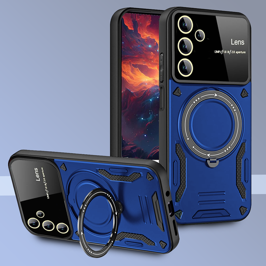SAMSUNG GALAXY A35 5G Heavy Duty Rugged Shockproof Camera Lens Protector Phone Cover with Kickstand