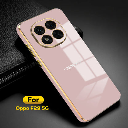 OPPO F29 5G ULTRA-SHINE GOLD ELECTROPLATED LUXURIOUS  BACK CASE WITH CAMERA PROTECTION