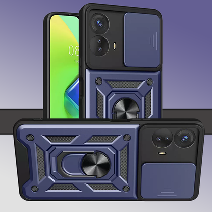 Motorola Edge 50 Fusion 5G Armor Military-grade Case With Sliding Camera Cover & 360 Kickstand