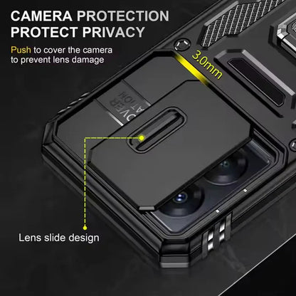 VIVO Y200E 5G Armor Military-grade Case With Sliding Camera Cover & 360 Kickstand