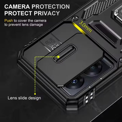OPPO RENO 14 PRO 5G Armor Military-grade Case With Sliding Camera Cover & 360 Kickstand