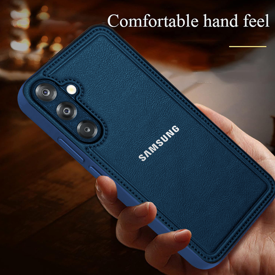 Samsung Galaxy A16 5G Vintage Leather Stitched Protective Back Case