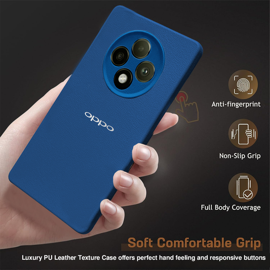 Oppo F27 5G Solid Color Leather Texture Matte Phone Back Case