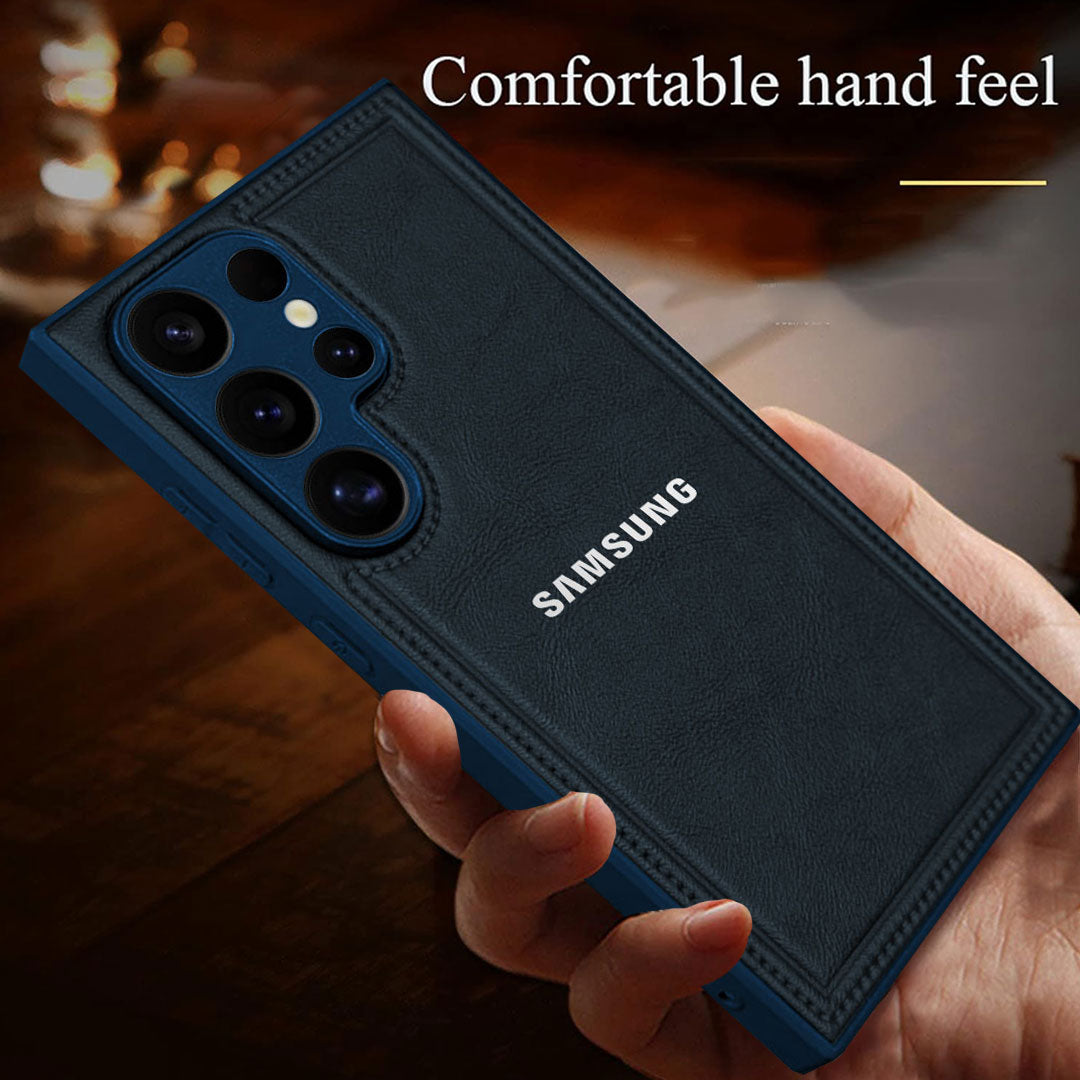 Samsung Galaxy S23 ULTRA 5G Vintage Leather Stitched Protective Back Case